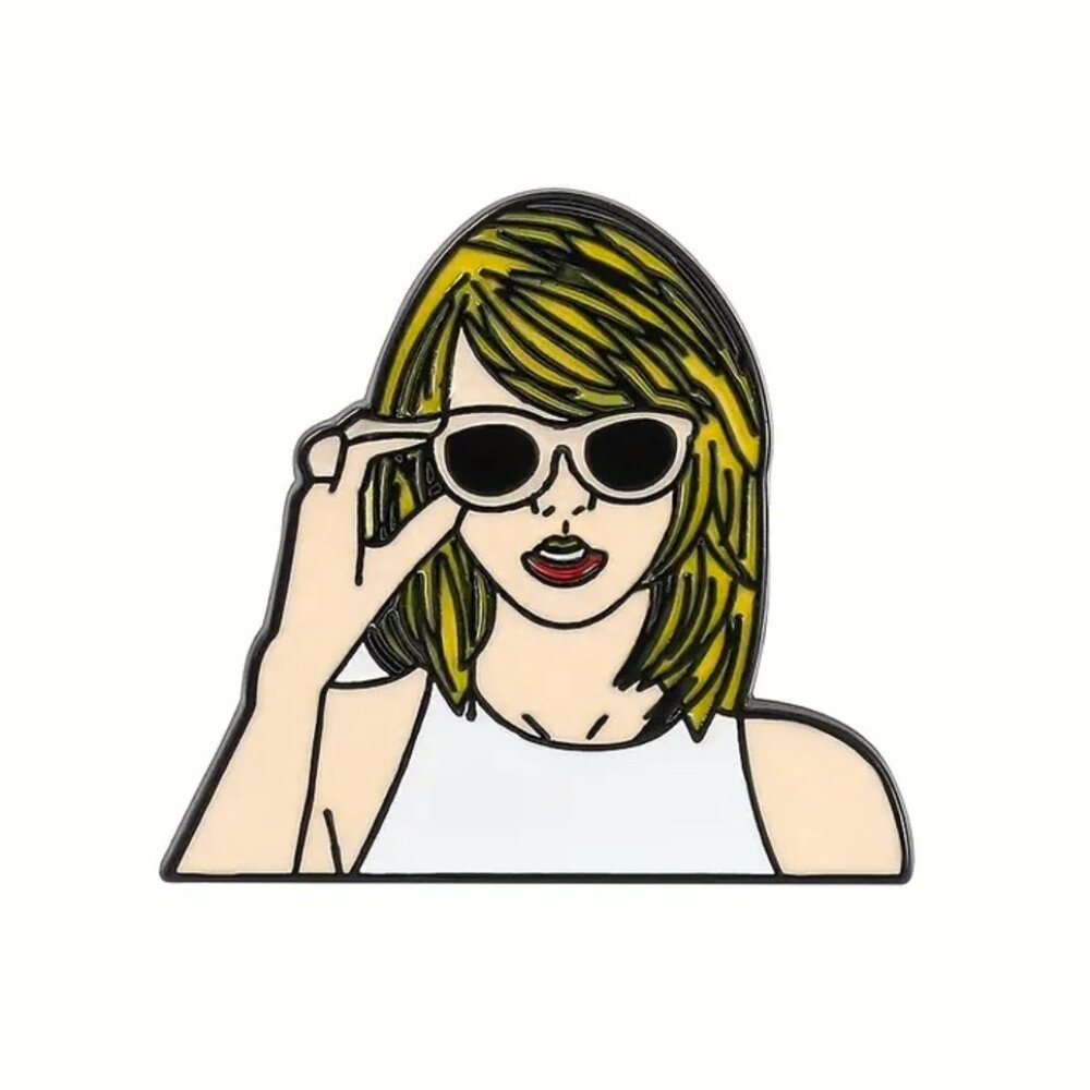 TAYLOR SWIFT 1989 INSPIRED OIL DRIPPED ENAMEL PIN LAPEL PIN BROOCH NWT